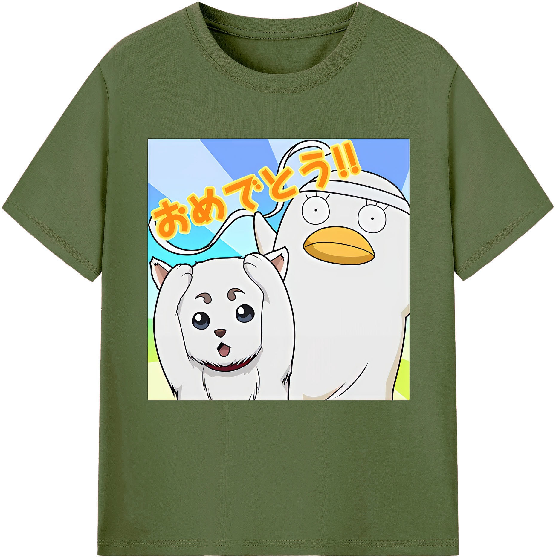 （画像用） ぎんたま 坂田銀時（さかたぎんとき） 神楽 志村新八（しむら しんぱち） GINTAMA Sakata Gintoki Kagura Shimura Shinpachi 綿100％半袖Tシャツ（フロントプリント）